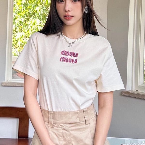 世界中で大人気♪ミュウミュウ ジャージー Tシャツ コピー mym41657